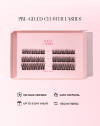Pre-Glued Lash Clusters