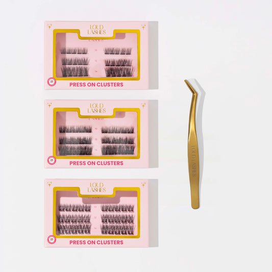 Eyelashes and Applicator Set | Trio Starter Bundle | Loud Lashes